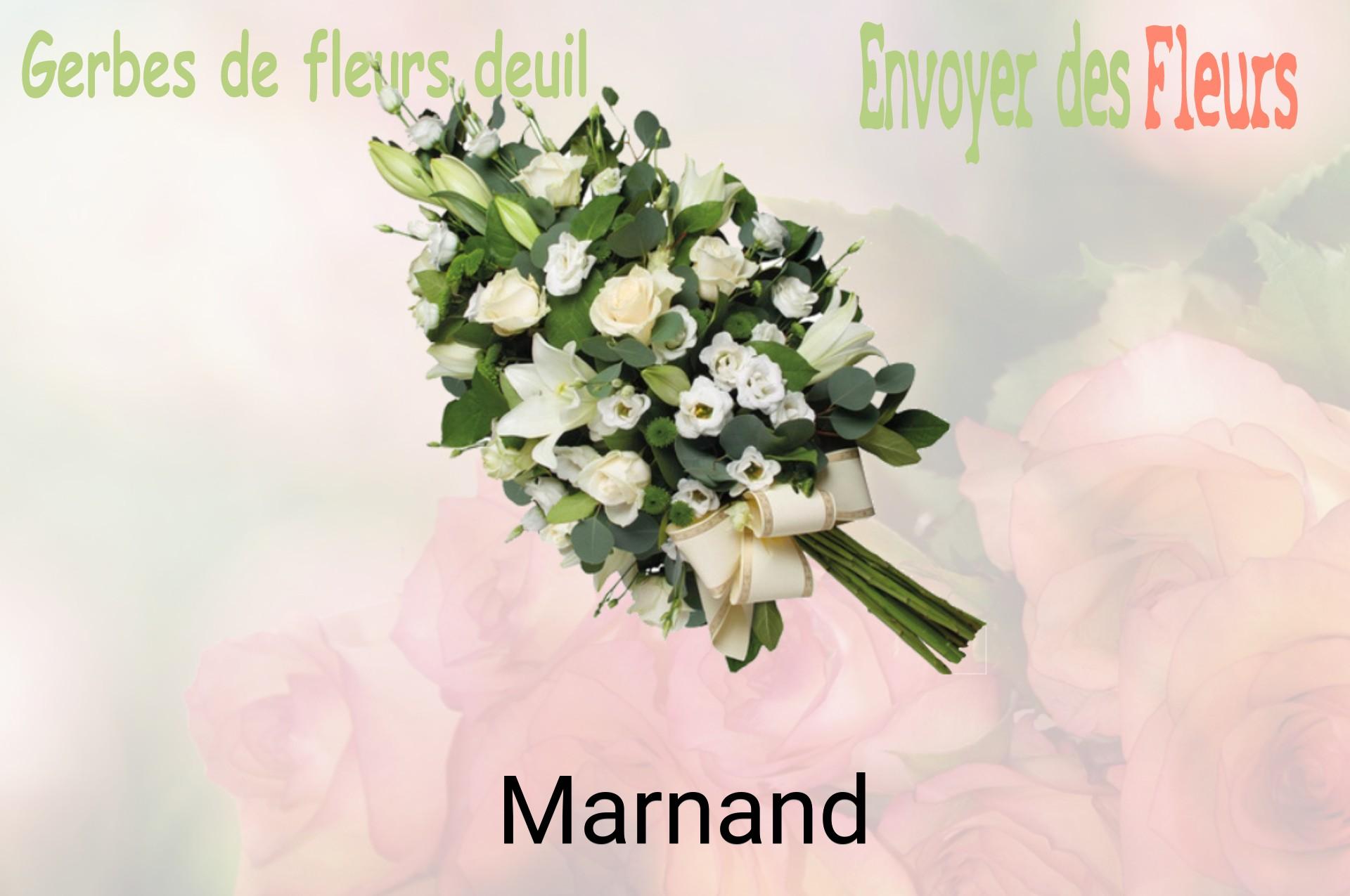 Gerbe de fleurs de deuil livrée à Marnand